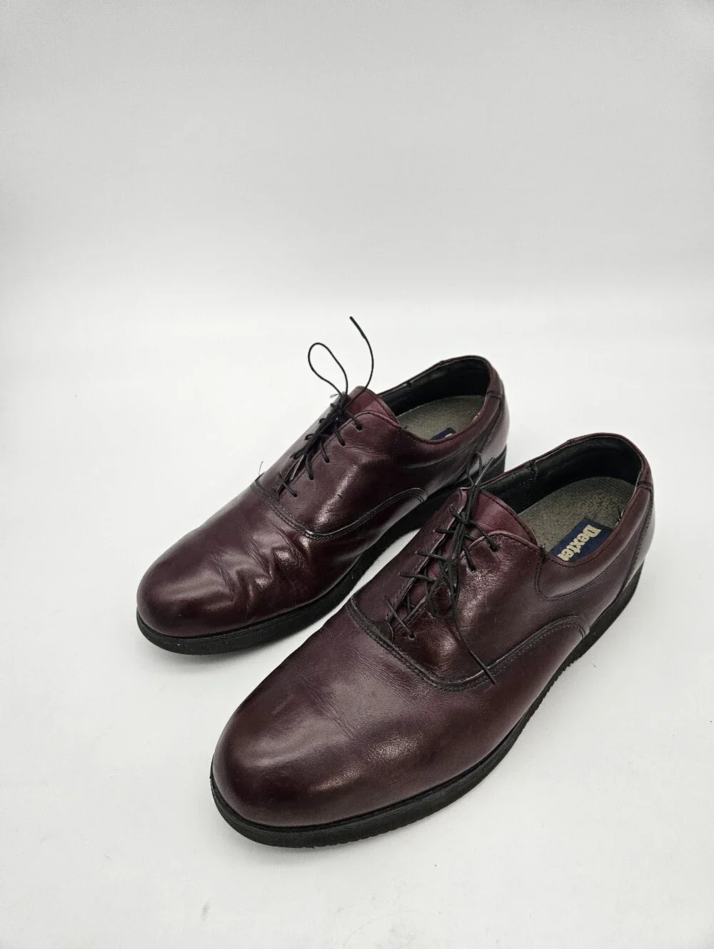 DEXTER Oxford Burgundy Leather Shoes Vibram Sole Sz 13M